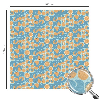 Film occultant fenêtre effet vitrail Agrumes au goût de poisson