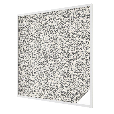 Vitrail autocollant pour fenêtre feuilles fleurs