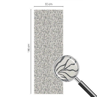 Vitrail autocollant pour fenêtre feuilles fleurs