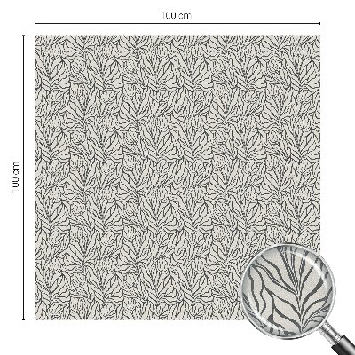 Vitrail autocollant pour fenêtre feuilles fleurs