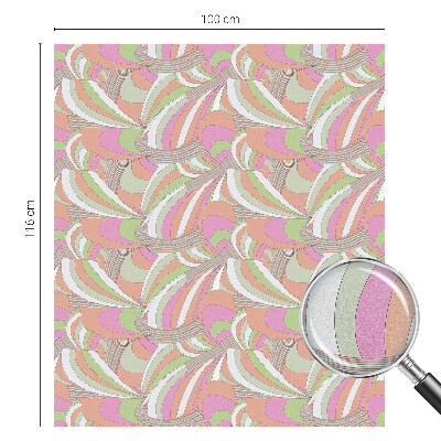 Film fenêtre décoratif occultant vitrail Zigzag coloré