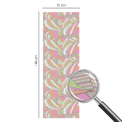 Film fenêtre décoratif occultant vitrail Zigzag coloré