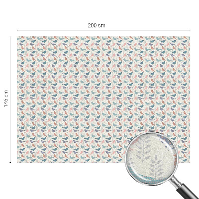 Vitrail autocollant pour fenêtre oiseaux pastel