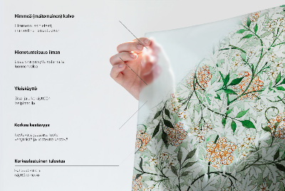 Vitrail autocollant pour fenêtre oiseaux pastel