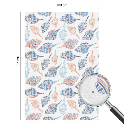 Film occultant fenêtre effet vitrail Coquillages