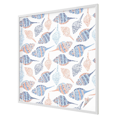 Film occultant fenêtre effet vitrail Coquillages