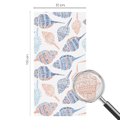 Film occultant fenêtre effet vitrail Coquillages