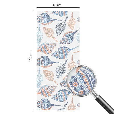 Film occultant fenêtre effet vitrail Coquillages