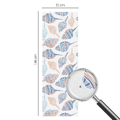 Film occultant fenêtre effet vitrail Coquillages
