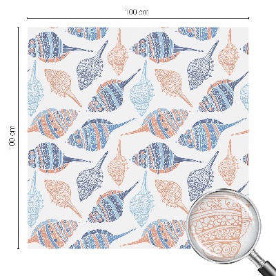 Film occultant fenêtre effet vitrail Coquillages