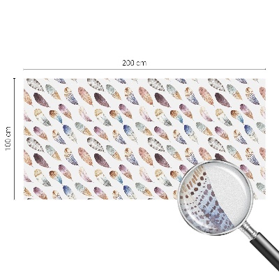 Film fenêtre décoratif occultant vitrail Plumes bohèmes