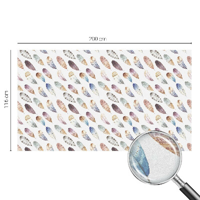 Film fenêtre décoratif occultant vitrail Plumes bohèmes