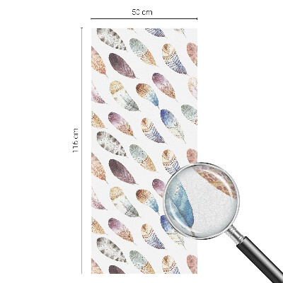 Film fenêtre décoratif occultant vitrail Plumes bohèmes