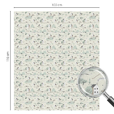 Autocollant pour vitrage Un village idyllique