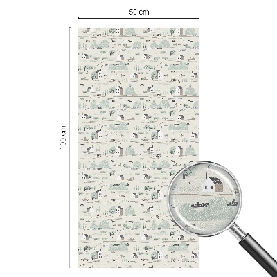 Autocollant pour vitrage Un village idyllique