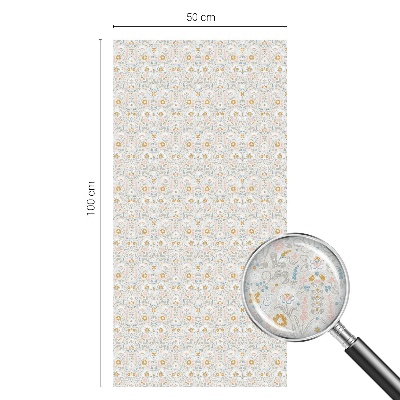 Film fenêtre décoratif occultant vitrail symétrie florale