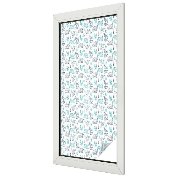 Film occultant fenêtre effet vitrail Harmonie maritime