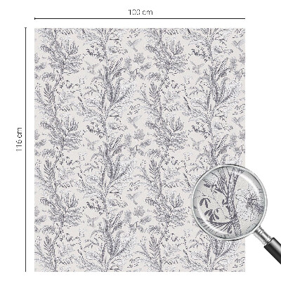 Autocollant pour vitrage Feuilles et papillons