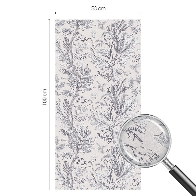 Autocollant pour vitrage Feuilles et papillons