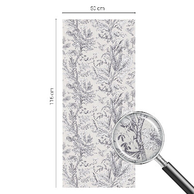 Autocollant pour vitrage Feuilles et papillons