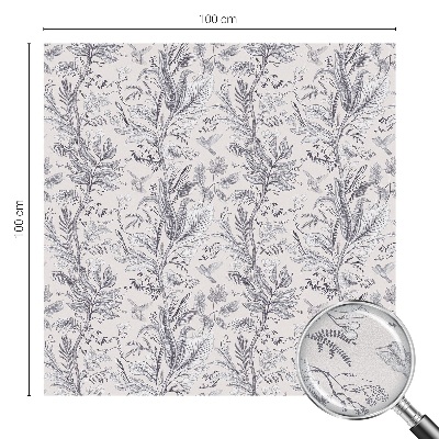 Autocollant pour vitrage Feuilles et papillons