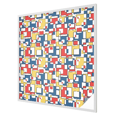 Film fenêtre décoratif occultant vitrail formes géométriques