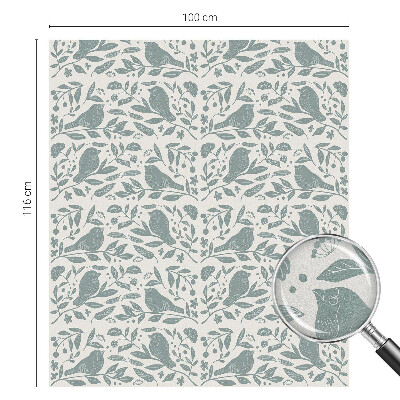 Film occultant fenêtre effet vitrail Motif d'oiseau