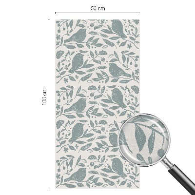 Film occultant fenêtre effet vitrail Motif d'oiseau