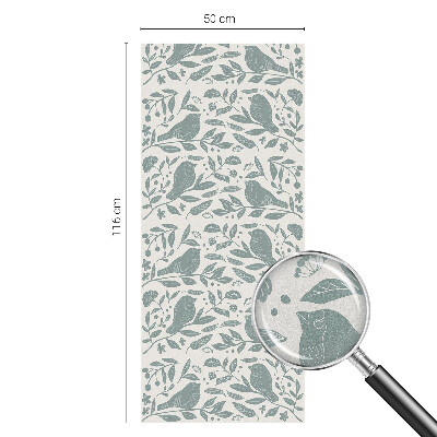 Film occultant fenêtre effet vitrail Motif d'oiseau