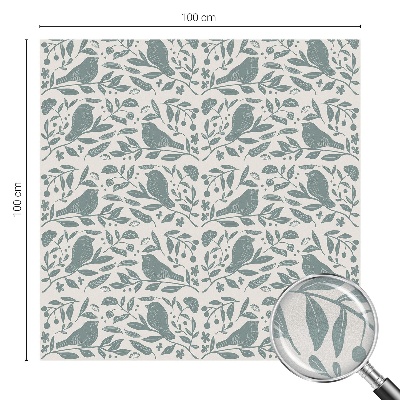 Film occultant fenêtre effet vitrail Motif d'oiseau