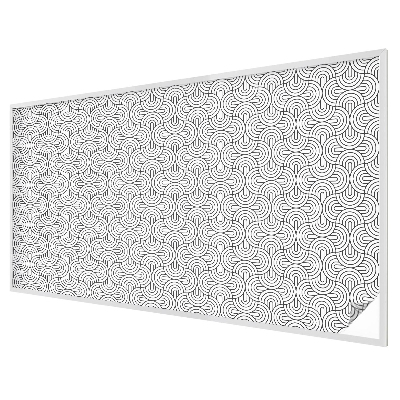 Film fenêtre décoratif occultant vitrail demi-cercles géométriques