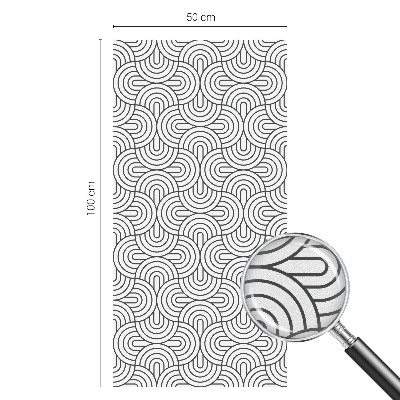 Film fenêtre décoratif occultant vitrail demi-cercles géométriques
