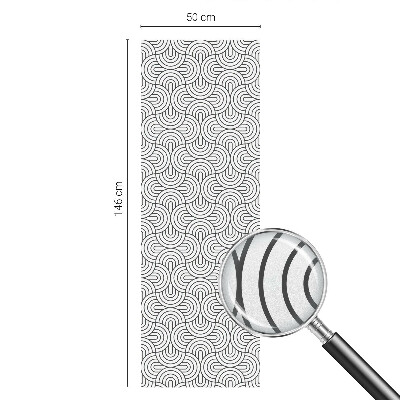 Film fenêtre décoratif occultant vitrail demi-cercles géométriques