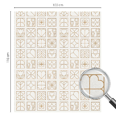 Vitrail autocollant pour fenêtre Amour géométrique