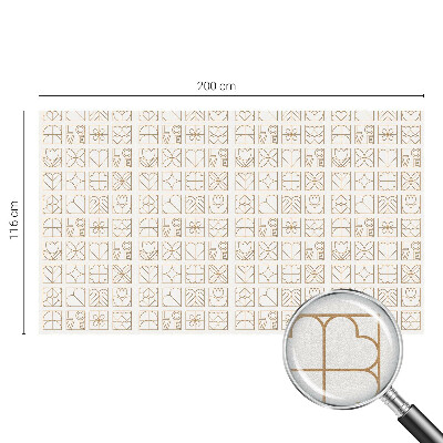 Vitrail autocollant pour fenêtre Amour géométrique