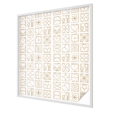 Vitrail autocollant pour fenêtre Amour géométrique