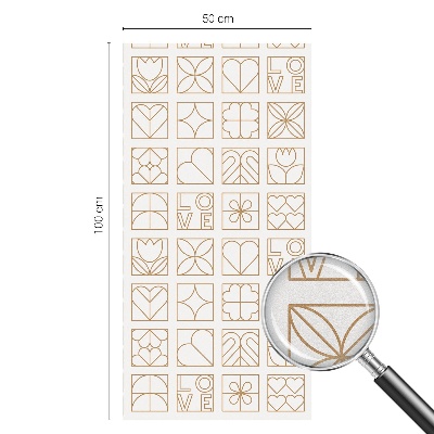 Vitrail autocollant pour fenêtre Amour géométrique