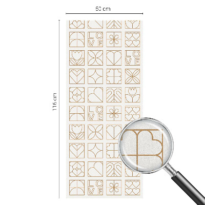 Vitrail autocollant pour fenêtre Amour géométrique