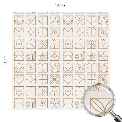 Vitrail autocollant pour fenêtre Amour géométrique
