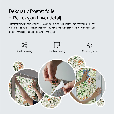 Autocollant pour vitrage symétrie florale