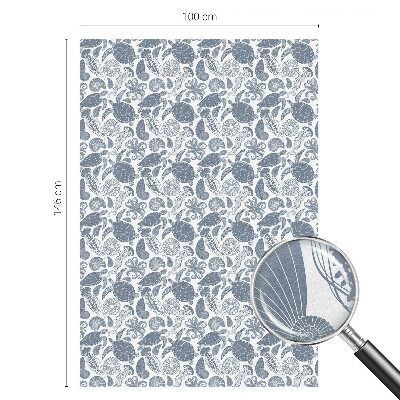 Film fenêtre décoratif occultant vitrail vie marine