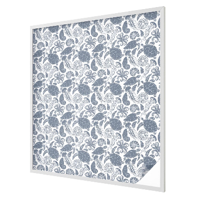 Film fenêtre décoratif occultant vitrail vie marine