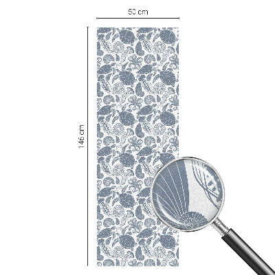 Film fenêtre décoratif occultant vitrail vie marine