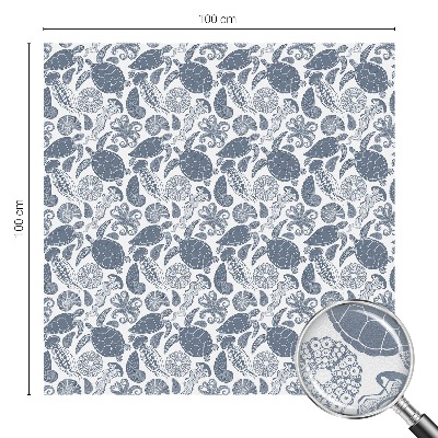 Film fenêtre décoratif occultant vitrail vie marine