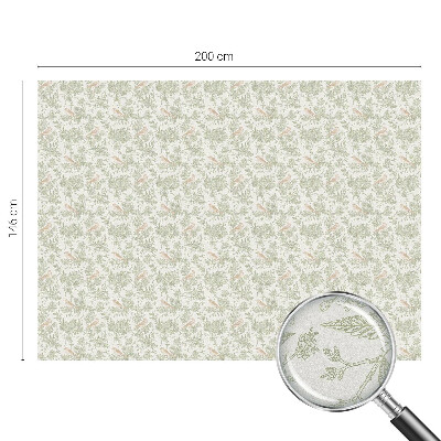 Vitrail autocollant pour fenêtre oiseaux plantes