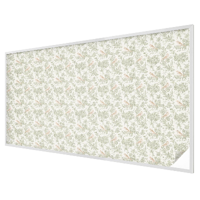 Vitrail autocollant pour fenêtre oiseaux plantes