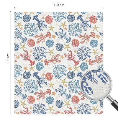 Autocollant pour vitrage écrevisses coraux