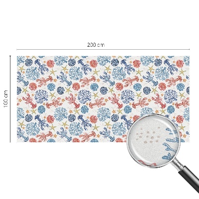 Autocollant pour vitrage écrevisses coraux