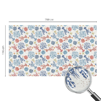 Autocollant pour vitrage écrevisses coraux