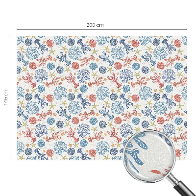 Autocollant pour vitrage écrevisses coraux